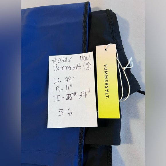 Summersalt Women's sz Small High Waisted Leggings Blue Swirl NEW NWT - Picture 10 of 10